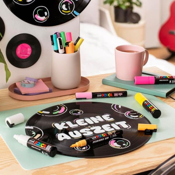 Paket med 8 POSCA-markörer - PC1M - Grundfärger - Extra fin spets - 0,7-1mm