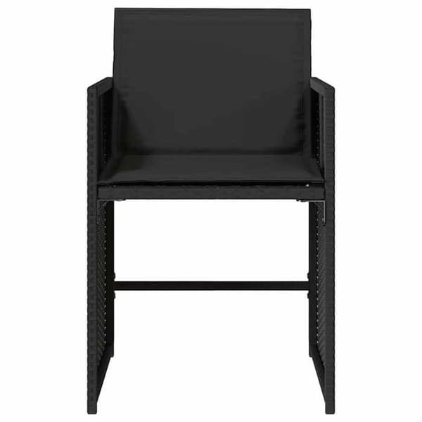 vidaXL Set med 4 Trädgårdsstolar med Kuddar, Stolar med Ryggstöd, Matstolar, Terrassmöbler, 364984