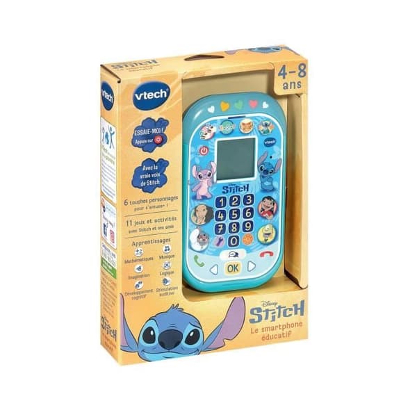 VTECH - STITCH - DEN EDUKATIVA SMARTPHONEN - Blå