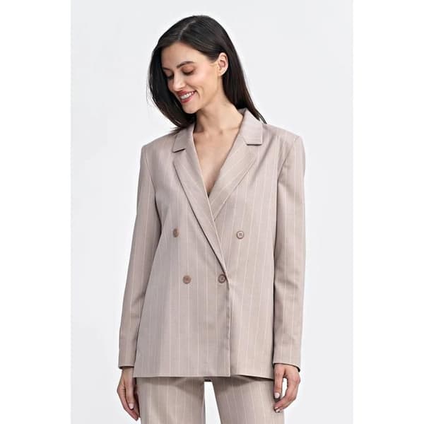 Oversize knäppt blazer för kvinnor Nife Randig
