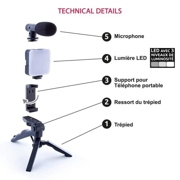 Vlogging Kit - Studio Creator - INF 033 - Canal Toys