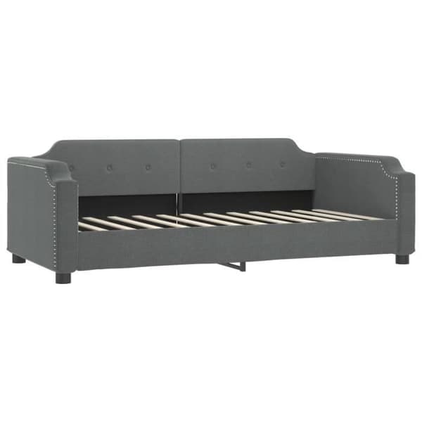 vidaXL Mörkgrå sängsoffa 100x200 cm tyg 354211