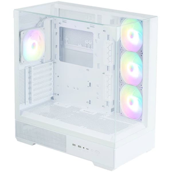 Chassi utan strömförsörjning - ZALMAN P40 Prism Plus - Medium tower - ATX-format - Vit