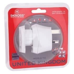 Universal combo adapter för UK - SKROSS - 1.302401 - Typ G - Vit - Rektangulär