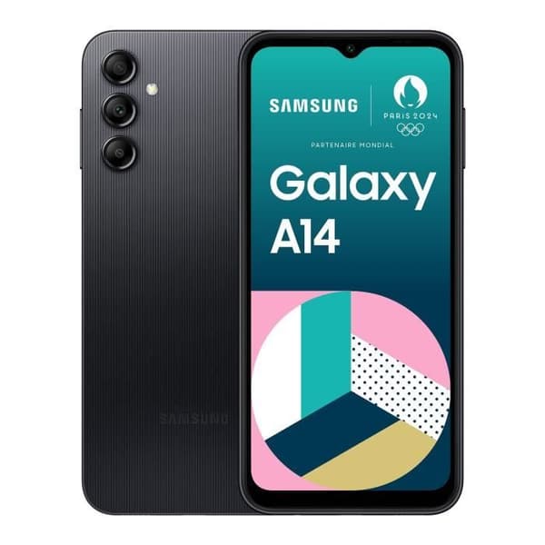 Samsung Galaxy A14 4G Smartphone 64 GB Svart
