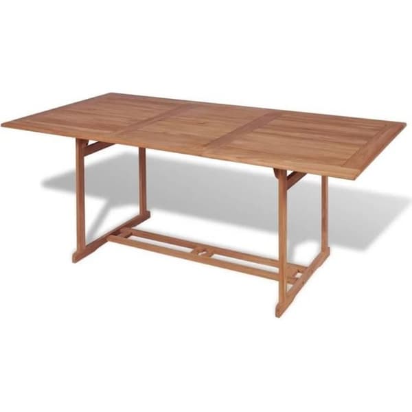 vidaXL Trädgårdsbord 180x90x75 cm Massiv teak