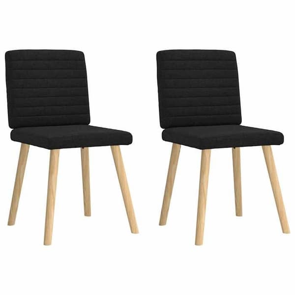 vidaXL Matstolar set om 2 svart tyg 4101176