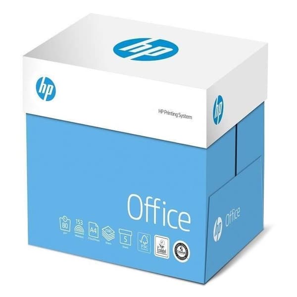 A4-papper - HP - Kontor - 80 g/m2 - 500 ark - Kartong med 5 ris