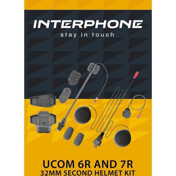 Mikrofon motor Interphone Ucom R - Svart - 32 mm