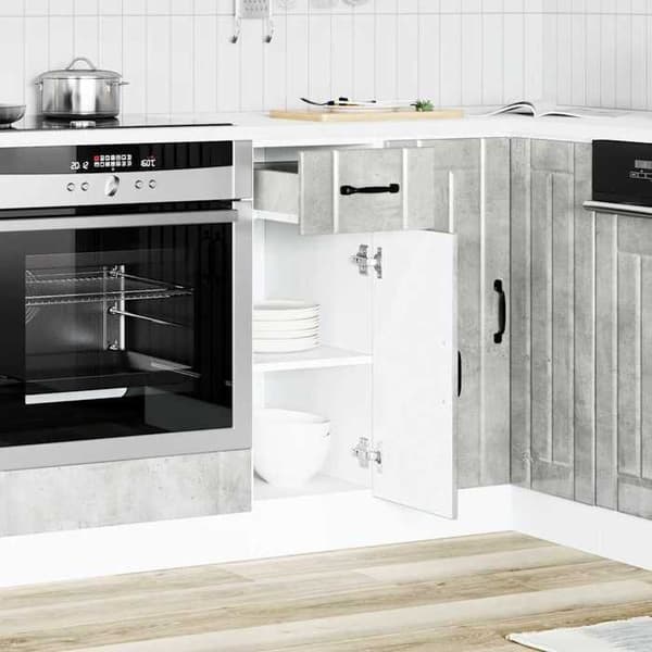 vidaXL Köksskåp Lucca grå betong ingenjörsträ 853701