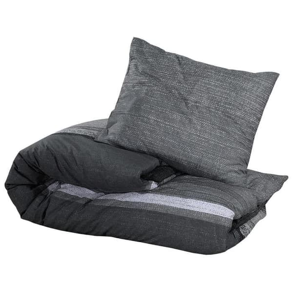 vidaXL Påslakanset Mörkgrå 240x220 cm Bomull 136479
