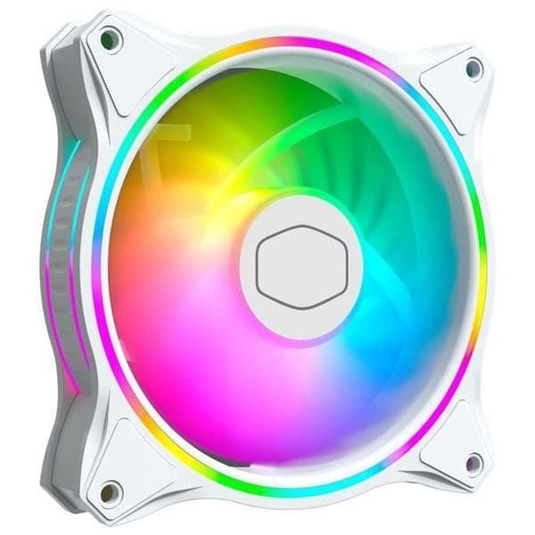 Fodralfläktar - Cooler Master - MF120 Halo 3-i-1 - 120 mm - Dual Loop ARGB - Vit