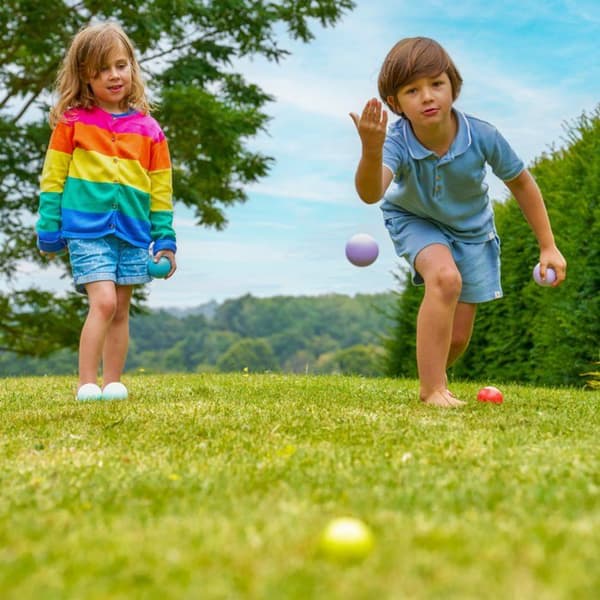 Boule-spel i FSC®-certifierad trä blå