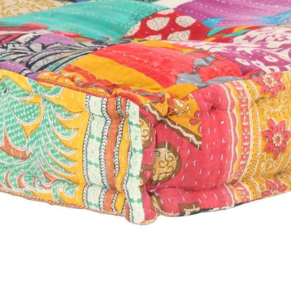 vidaXL Soffkudde Palett Flerfärgad Tyg Patchwork
