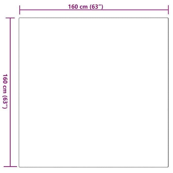 Matta - VIDAXL - Olite - Rosa - Polyester - 160 x 160 cm