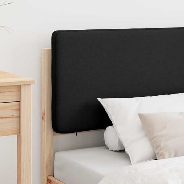 vidaXL Sängram med vadderad sänggavel Svart 90 x 200 cm, Sovrum, Rektangulär 877936