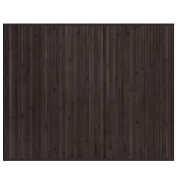 vidaXL Mörkbrun rektangulär matta 80x100 cm bambu 376905