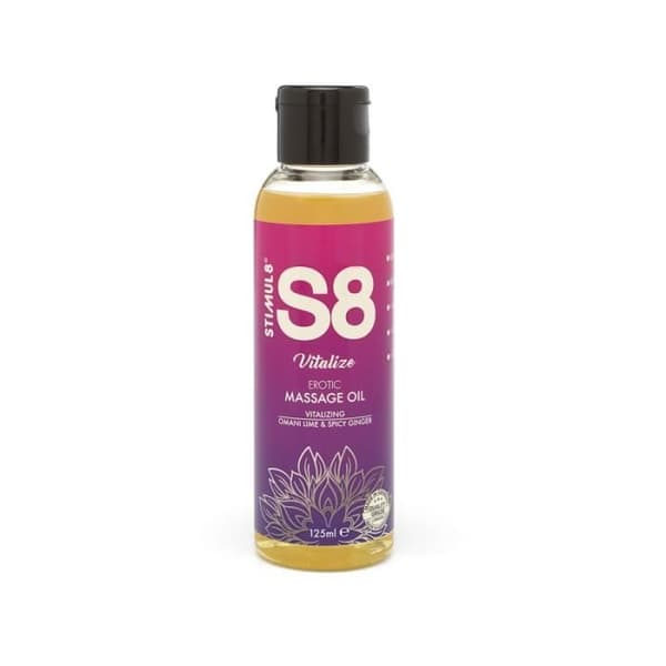 Massageolja - S8 Vitalize - 125ml - Lime - Grönt te - Vegansk