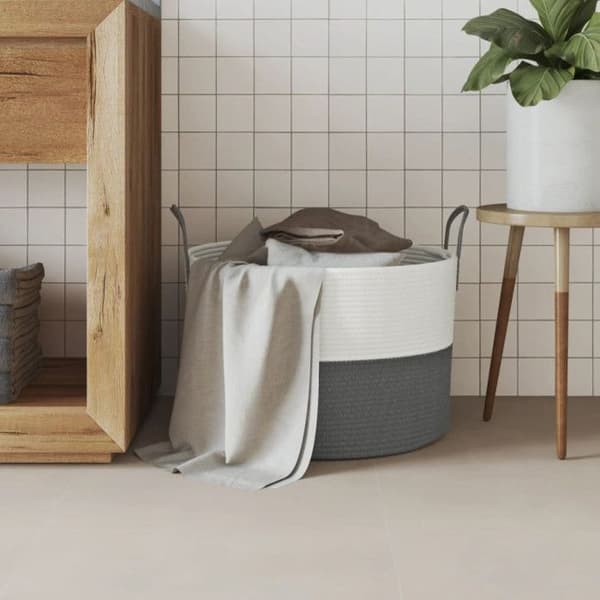 Förvaringskorg - vidaXL - 51x33 cm - Grå - Modern design - Fällbar