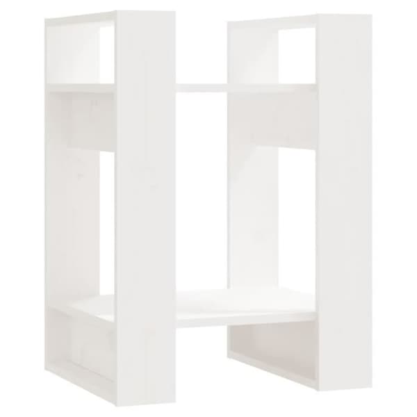 Bibliotek - Pin - Vit - 41x35x57 cm - Nutida Design - Litet komplementmöbel