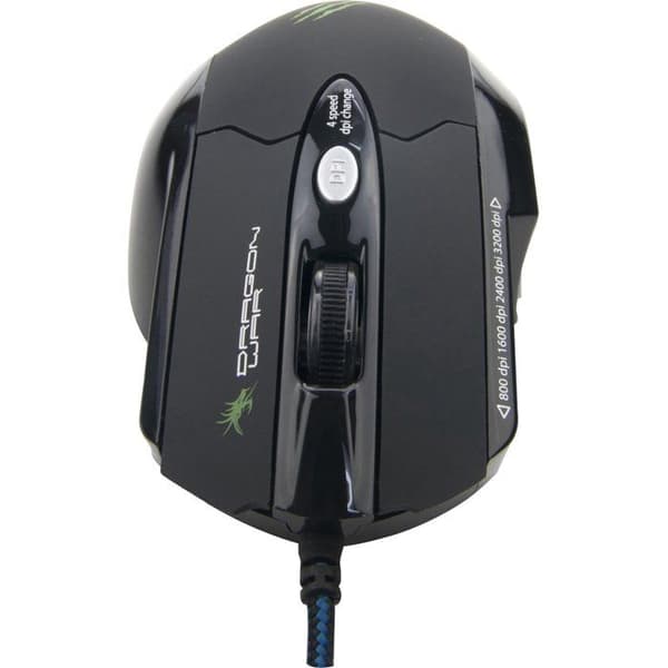 Dragon War Leviathan Gaming Mouse - Laserteknik - 9 programmerbara knappar - 3200 dpi upplösning