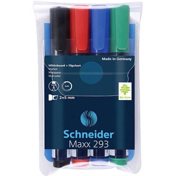Permanent marker - SCHNEIDER - Maxx 293 - Skäggspets - Grön bläck - Torkas bort med torrt suddgummi