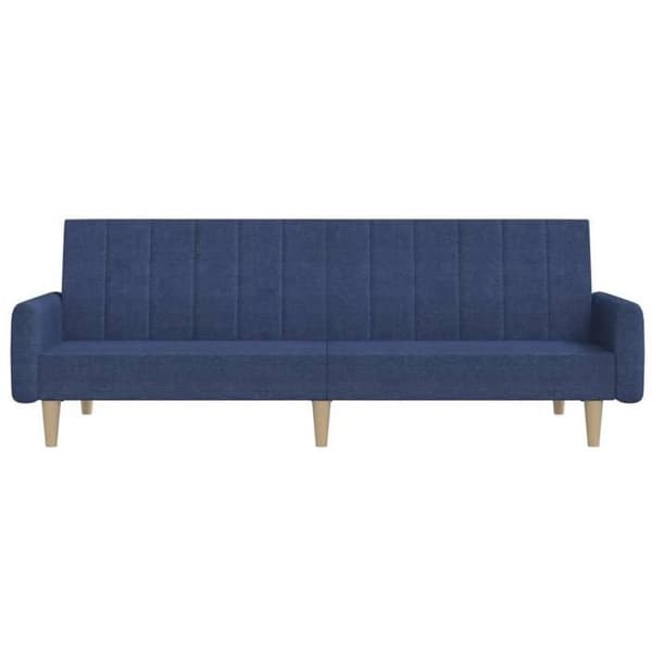 vidaXL 2-sits bäddsoffa blått tyg 375856