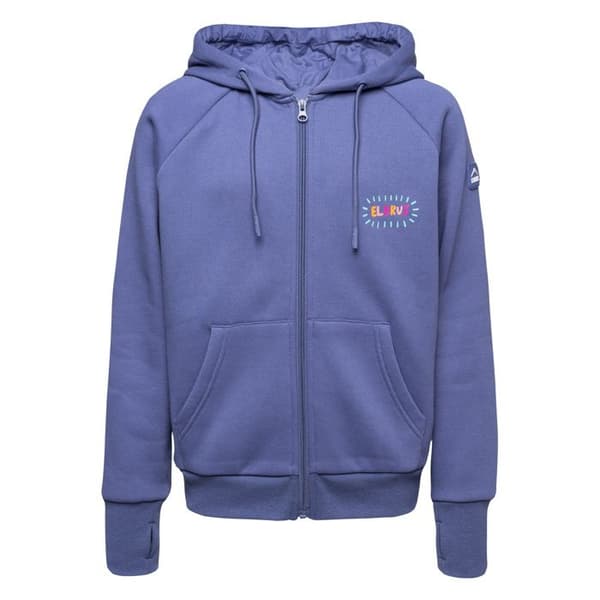 Flicka Elbrus Ragna zip hoodie - grå/blå