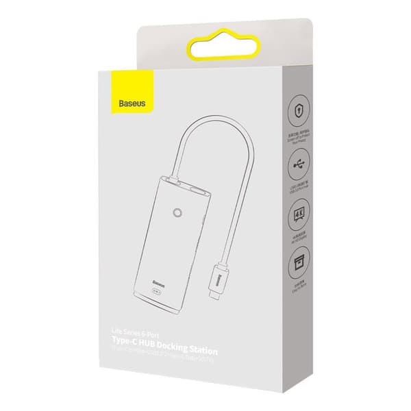 HUB USB Typ C - BASEUS - Lite Serien - 5 portar - Multifunktionell - HDMI 1.4