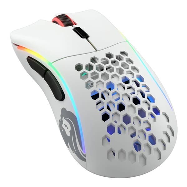 Souris Gaming - Glorious PC Gaming Race - Modell D- Trådlös - 19000 dpi - 6 programmerbara knappar - Matt vit