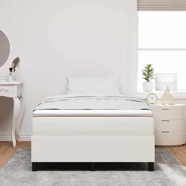 vidaXL Plattformssängram Kräm 120 x 190 cm 3337399
