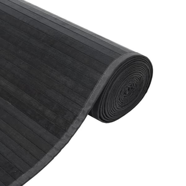vidaXL Rektangulär matta grå 70x200 cm bambu, vardagsrumsmatta, köksmatta, rektangulär matta, sovrumsmatta till 376874