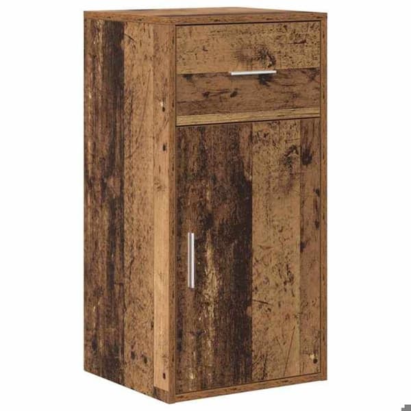 vidaXL Buffé med låda Antik trä 38 x 34 x 75 cm 869552