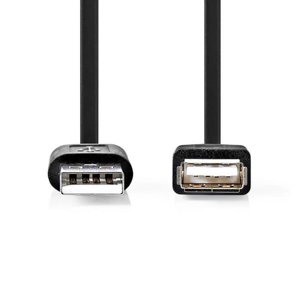 USB-kabel - NEDIS - CCGL60010BK10 - 1 m - USB 2.0 - 480 Mbps - Nickelpläterad
