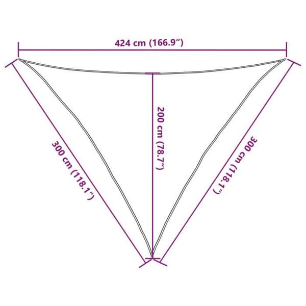 vidaXL Ljusgrå skuggduk 3x3x4,24 m 100% polyester oxford 4000914