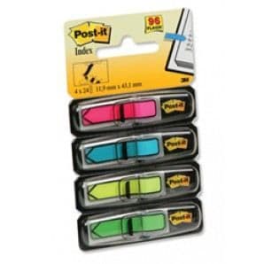 Mini pilindex - 3M - Post-it - 4 färger - 96 stycken - 11,9 x 43,2 mm