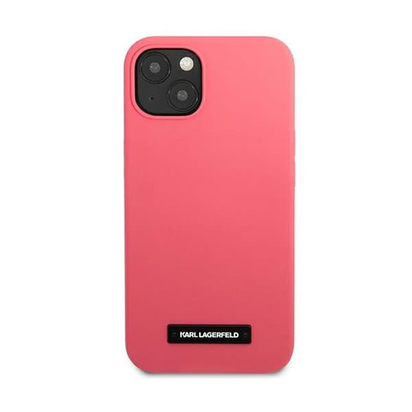 Fuchsia silikonfodral för iPhone 13 mini från Karl Lagerfeld
