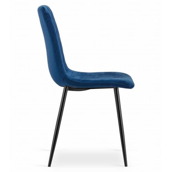KOMODEE Stol TURANO - mörkblå sammet x 1 45x89x53 cm