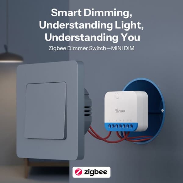 Zigbee dimmerbrytare extrem SONOFF MINI | MINI-ZBDIM Zigbee 3.0 Smidig och Precise Dimming Smartbrytare