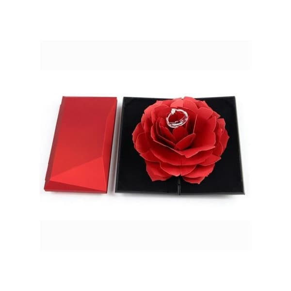 Ringask med 3D-papperros - GENERIC - Röd - Annan - Plast - 12 x 7 x 2 cm