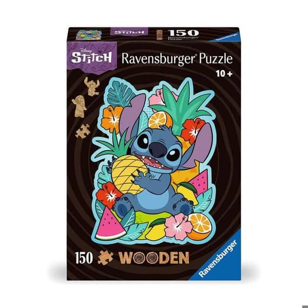 Trä pussel - RAVENSBURGER - Stitch-form 150 bitar - 20 x 27 cm - 15 figurer ingår - Disney-tema