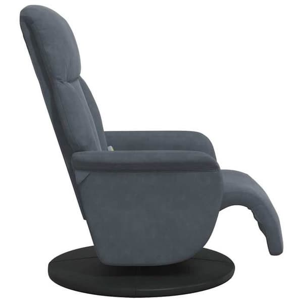 vidaXL Massagefåtölj Fåtölj Mörkgrå sammet 356694