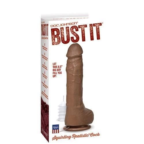 SQUIRTING PHALLUS REALISTISK BUSTE DEN EJAKULERAR BRUN KUK DILDOS, REALISTISKA DILDOS