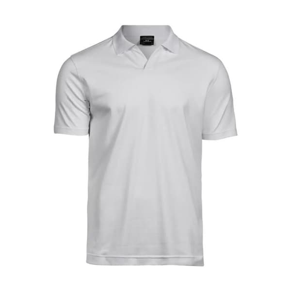 Polo med V-hals Tee Jays Luxury Stretch - vit