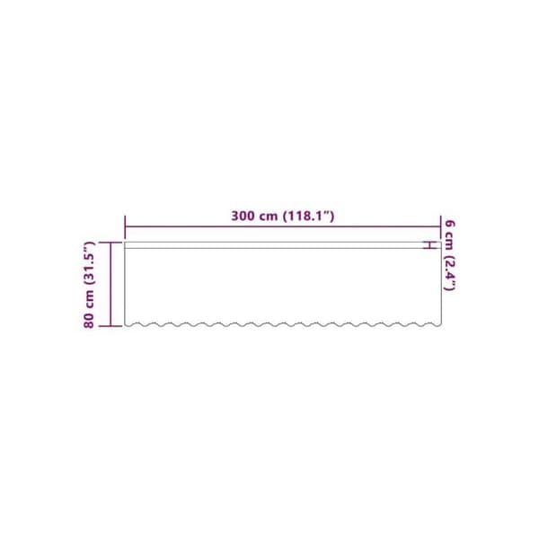 Spetsgardin - vidaXL - 80x300 cm - Vit - Polyester - Ljusfiltrerande - Integritetspaneler - Lätt