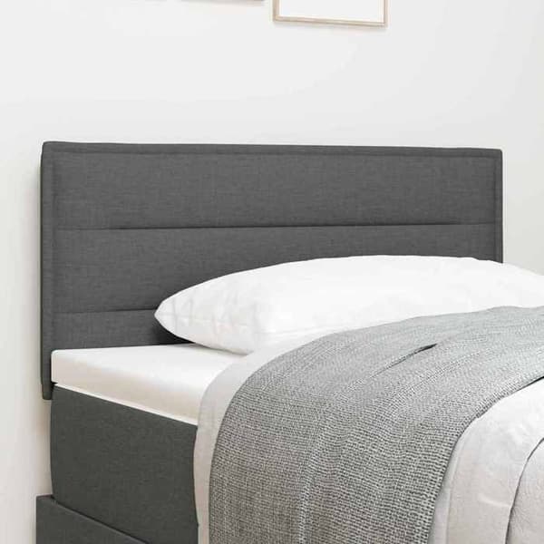 vidaXL Sänggavel Mörkgrå 80 cm tyg 42006993