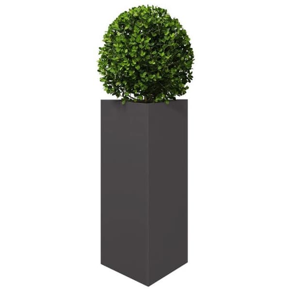 vidaXL Triangulär svart planteringslåda 40x34,5x70 cm stål 851157
