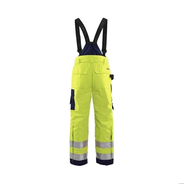 Högsynlig arbetsbyxa vinter Blaklader - fluorescerande gul/marin