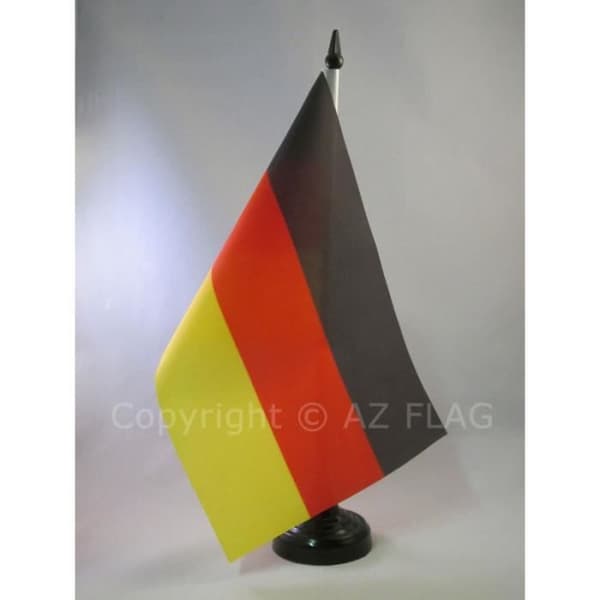 Bordflagga - AZ FLAG - Tyskland 21x14 cm - Polyester - Rektangulär - Plaststöd