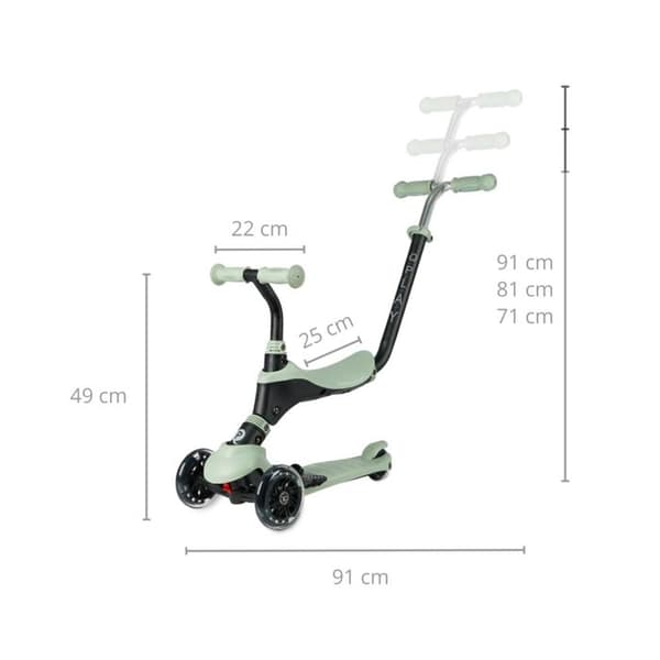 Trottinette Sema Pro 3-i-1 Grön